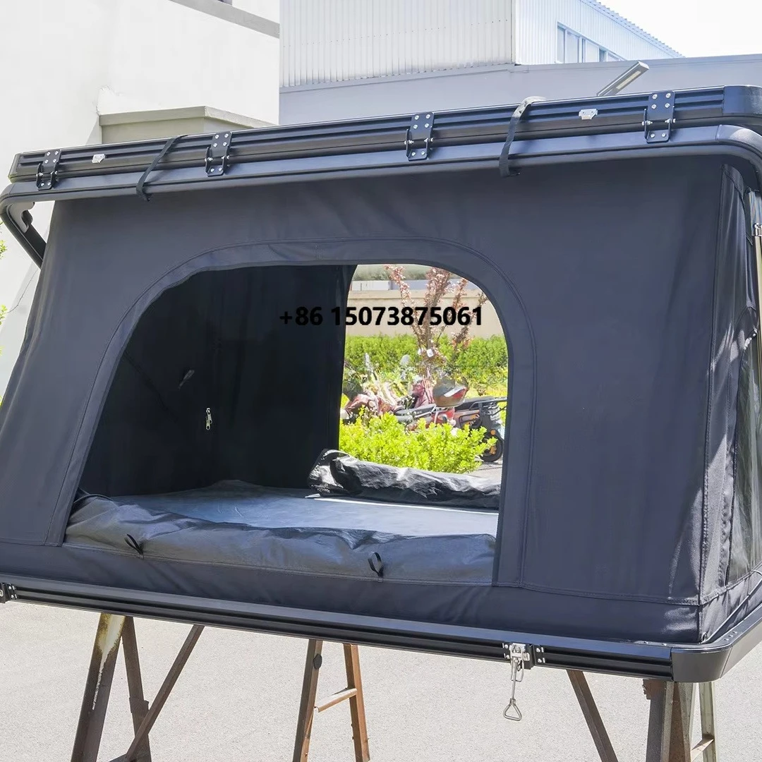 1-2 Person Waterproof Car Roof Top Tent One Bedroom Four-Season Glamping Eco-Friendly Large Space Outdoor Z Shape Rooftop Tent