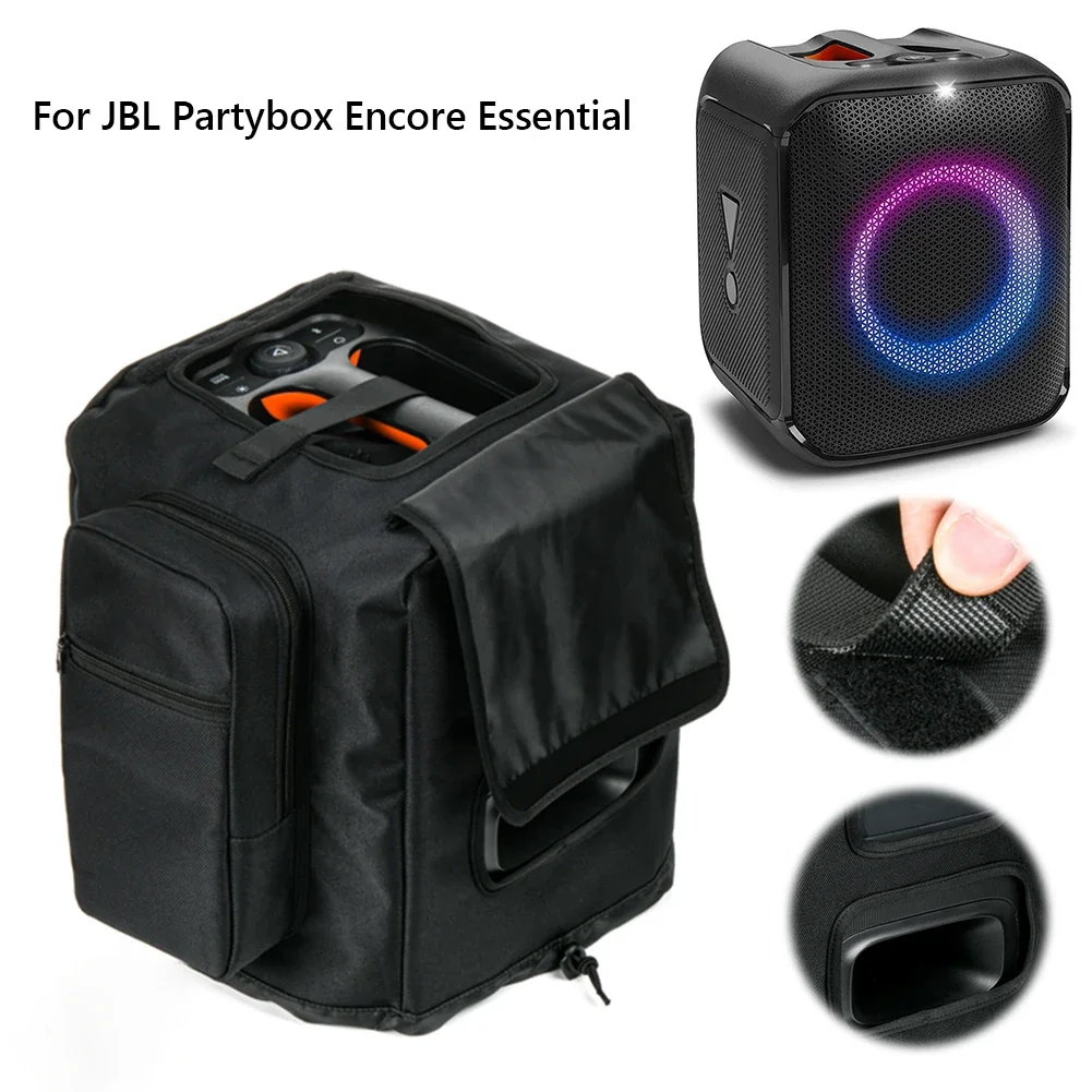 Speaker Cover Shockproof Protective Speaker Case with Side Microphone Storage Bag for JBL PartyBox Encore Essential