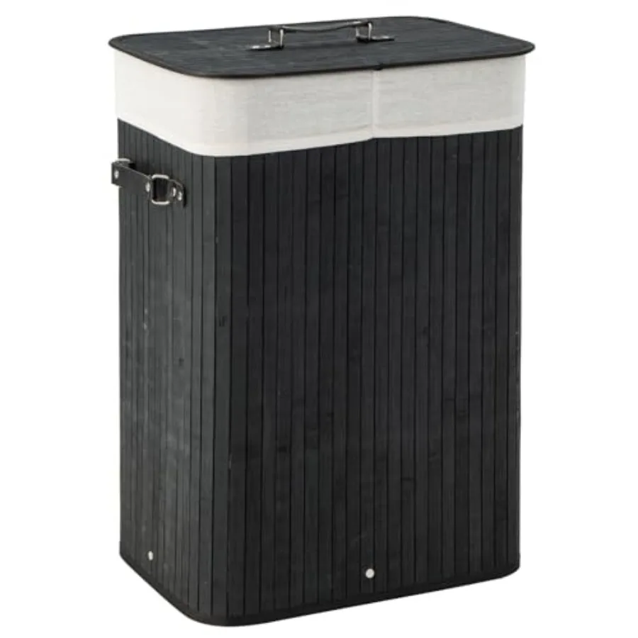 

Laundry Basket, Collapsible Laundry Hamper with Lid, Removable Liner and Handles, Dirty Clothes Toys Storage Bin for Laundry Ro