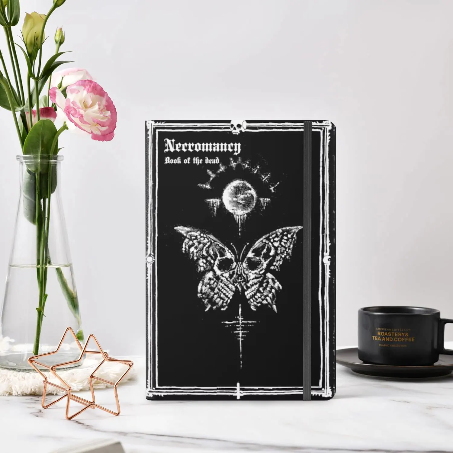 1pc Journal,Lined Hardcover ,Premium Thick Paper With Inner Pocket For Writing Note Taking Office School-Gothic Notebook