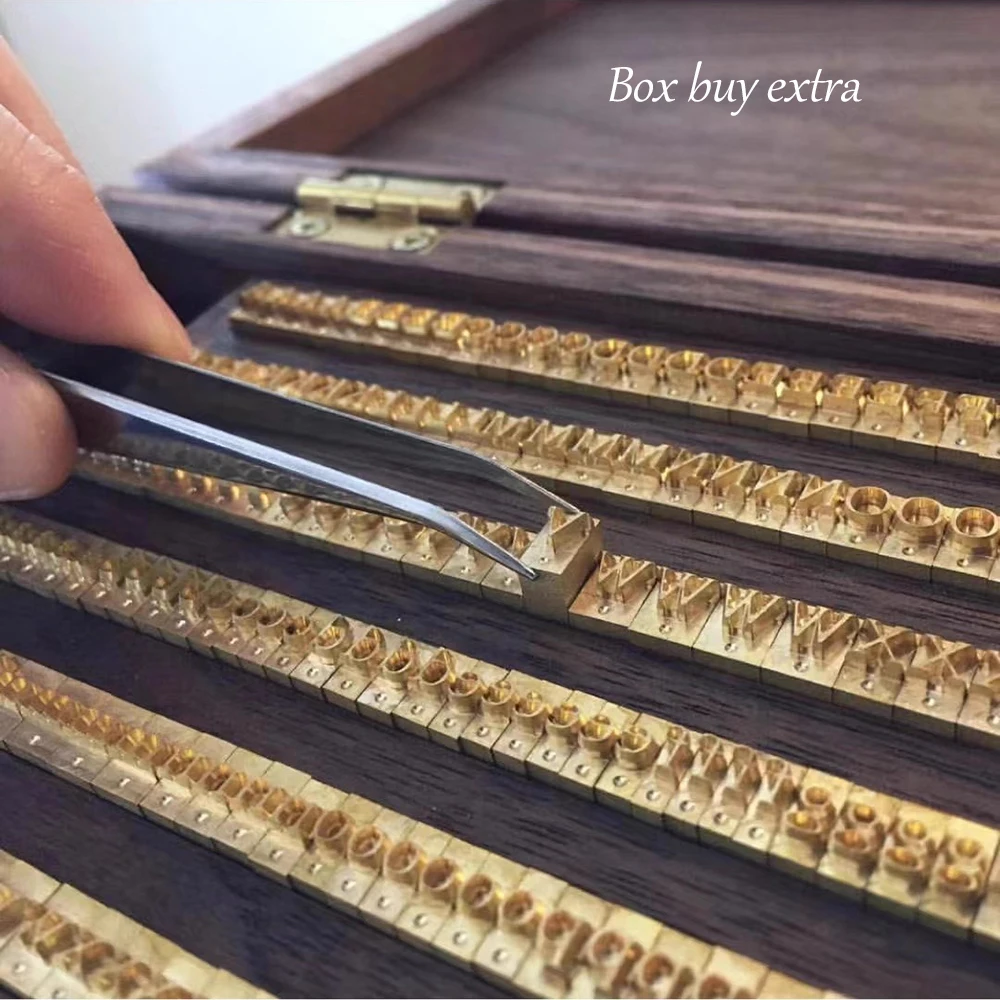 

195PCS/SET RCIDOS Foil Stamping Brass Letters,fit to movego stamp machine,Thickness 15mm,Engraving deep 1.5mm