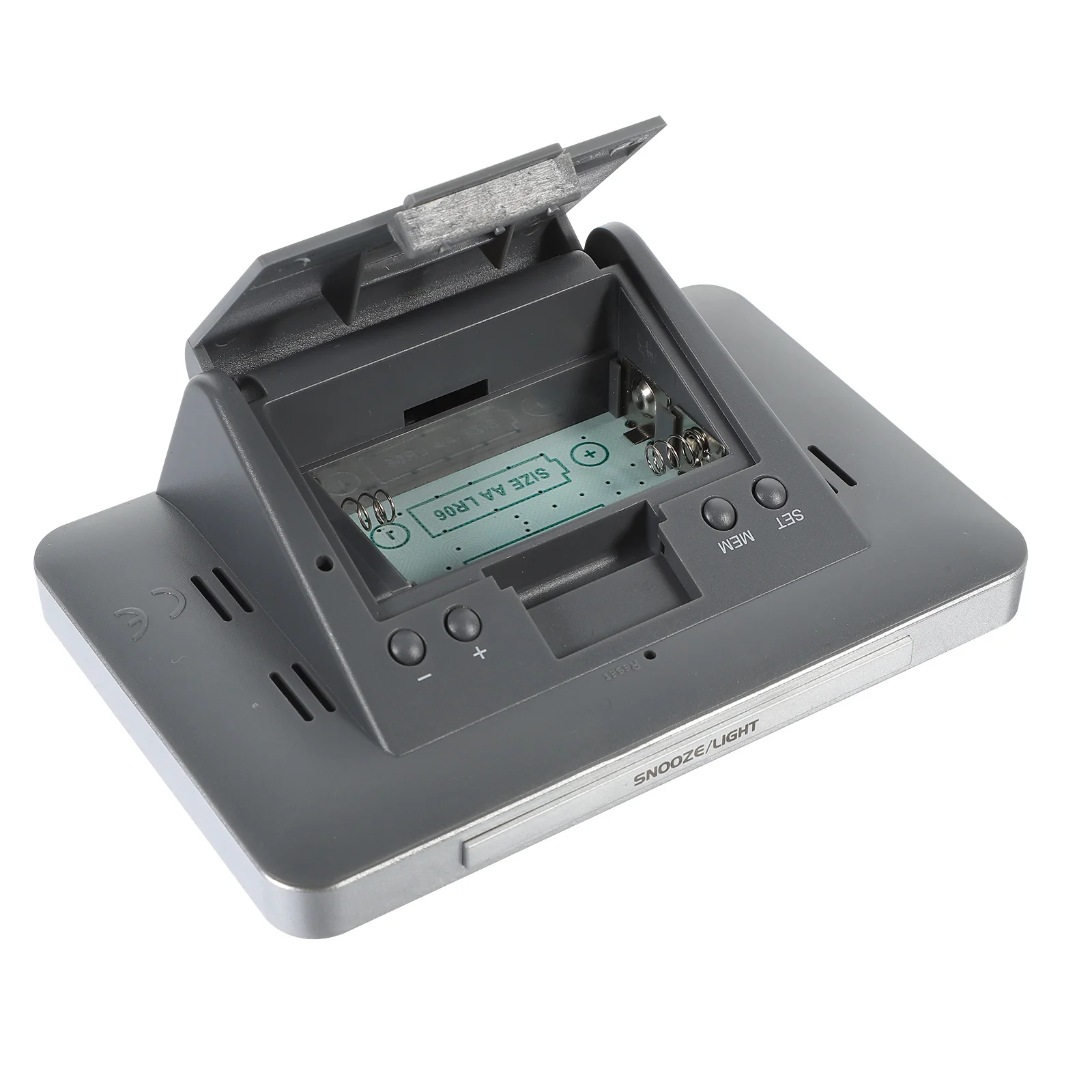 

Multi-Function Weather Clock Black Electronic Alarm Indoor Outdoor Temperature Humidity Perpetual Calendar Snooze Moon