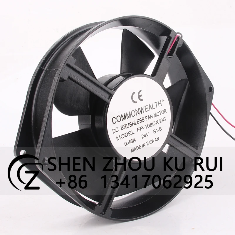 Case Fan Dual Ball Bearing for Sankyo FP-108CX/DC S1-B 24V 0.46A Inverter Axial Cooling Fan