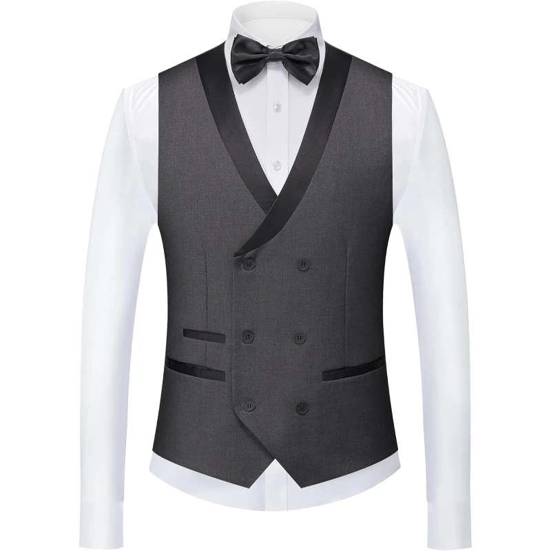Mens Suit Set 3 Piece One Button Slim Fit Tuxedo Suit Blazer Jacket Vest Pants Set For Prom Business Wedding