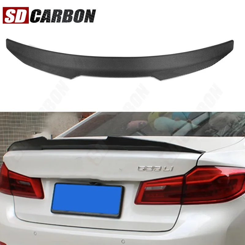 

For BMW 5 Series M5 F90 G30 G38 Carbon Fiber Tail fins Rear Spoiler Duckbill Car Wing Retrofit the rear wing Car Accessories