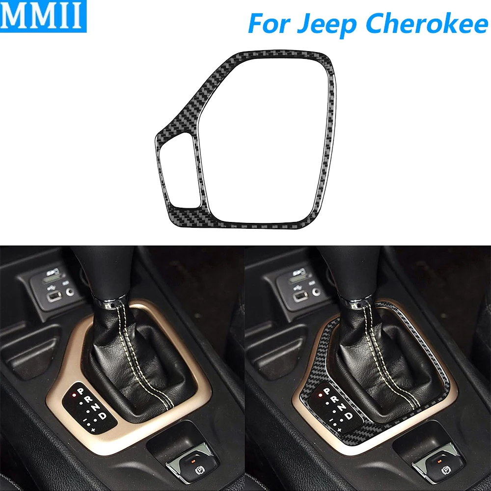 

For Jeep Cherokee 2014-2018 Carbon Fiber Dashboard Side Front Slot Panel Trim Cover Car Accessories Interior Decoration Sticker