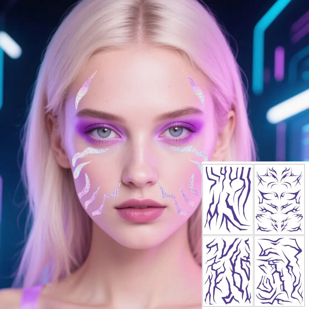 

НОВЫЙ 4 шт. аниме Huntrix Demo N Hunters K-Pop Devil Boys Jinu Rumi Тату Опора Татуировки Body Stripe Наклейки Косплей Хэллоуин Вечеринка