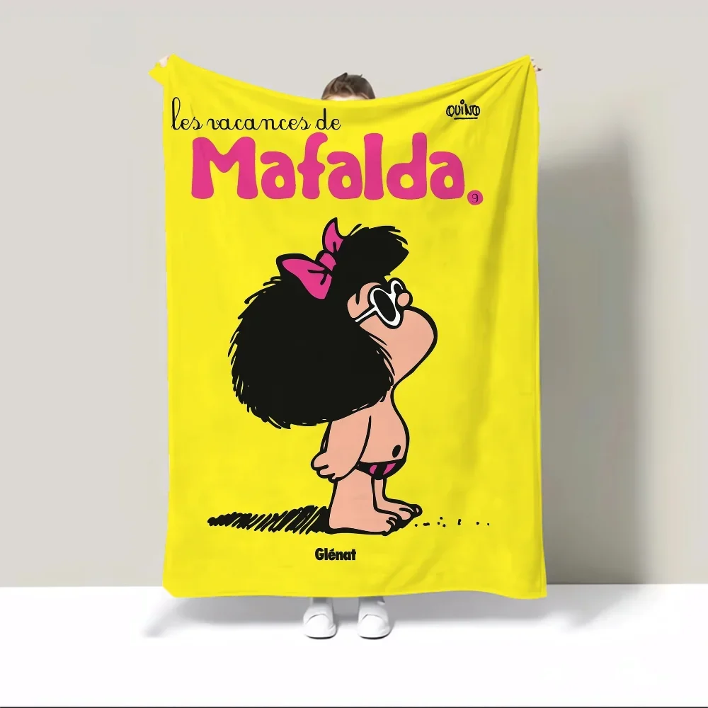 Mafaldas Home Interior Cute Throw Blanket King Size Fluffy Soft Blankets for Decorative Sofa Beach Towel Microfiber Bedding Knee