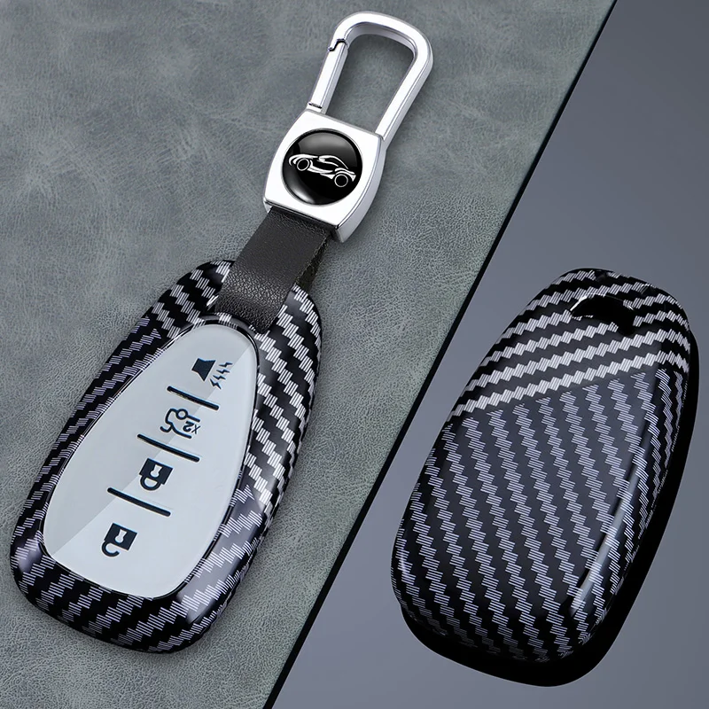 Carbon Fiber Car Key Cover Fob Case Shell for Chevrolet Onix Equino Cruze Spark Sonic Camaro Volt Bolt Malibu Blazer Traverse