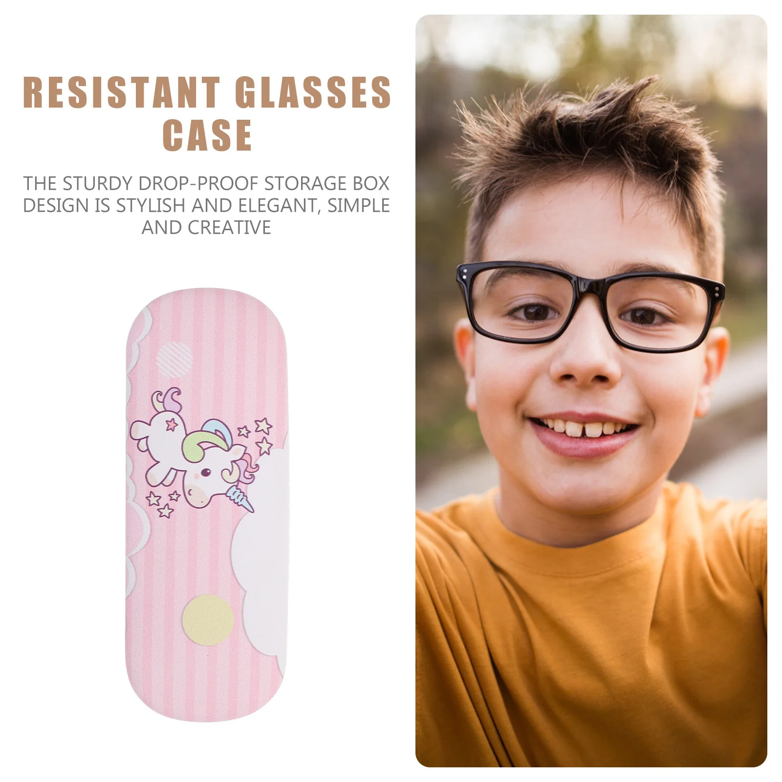 

Compression-Resistant Portable Glasses Case Durable Sunglasses Container Cartoon Pattern Stylish Spectacle Protector
