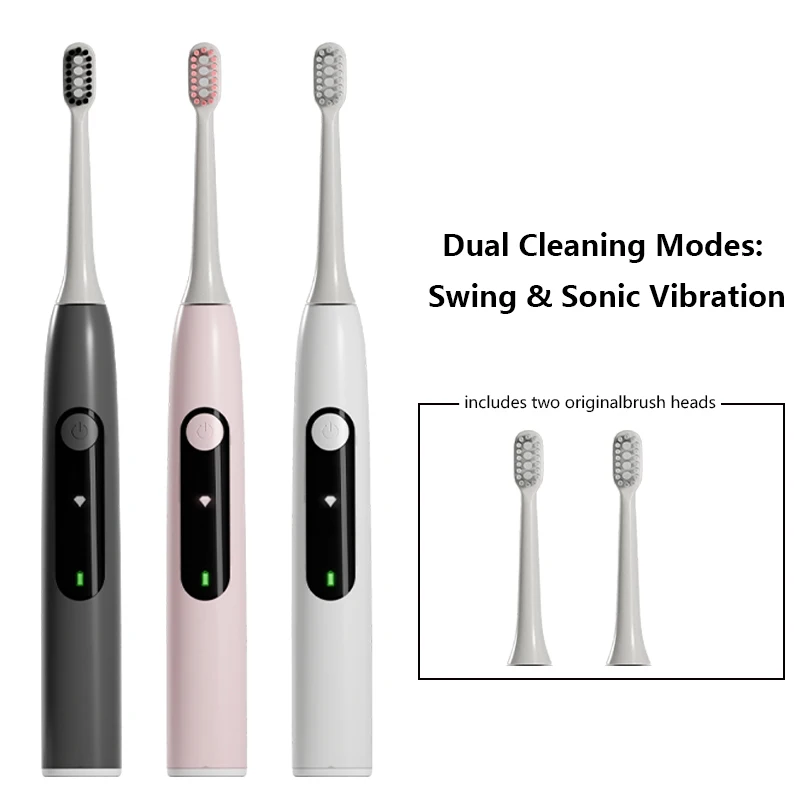 Custom Electric Toothbrush Manufacturer Rechargeable Sonic Toothbrush with Soft Bristles Plastic Body