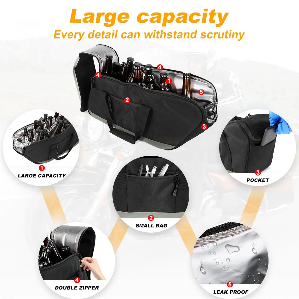 For Touring Models Street Glide Road Glide Electra Glide Road King With Hard Saddlebags Motor Saddlebag Cooler Inner Luggage Bag