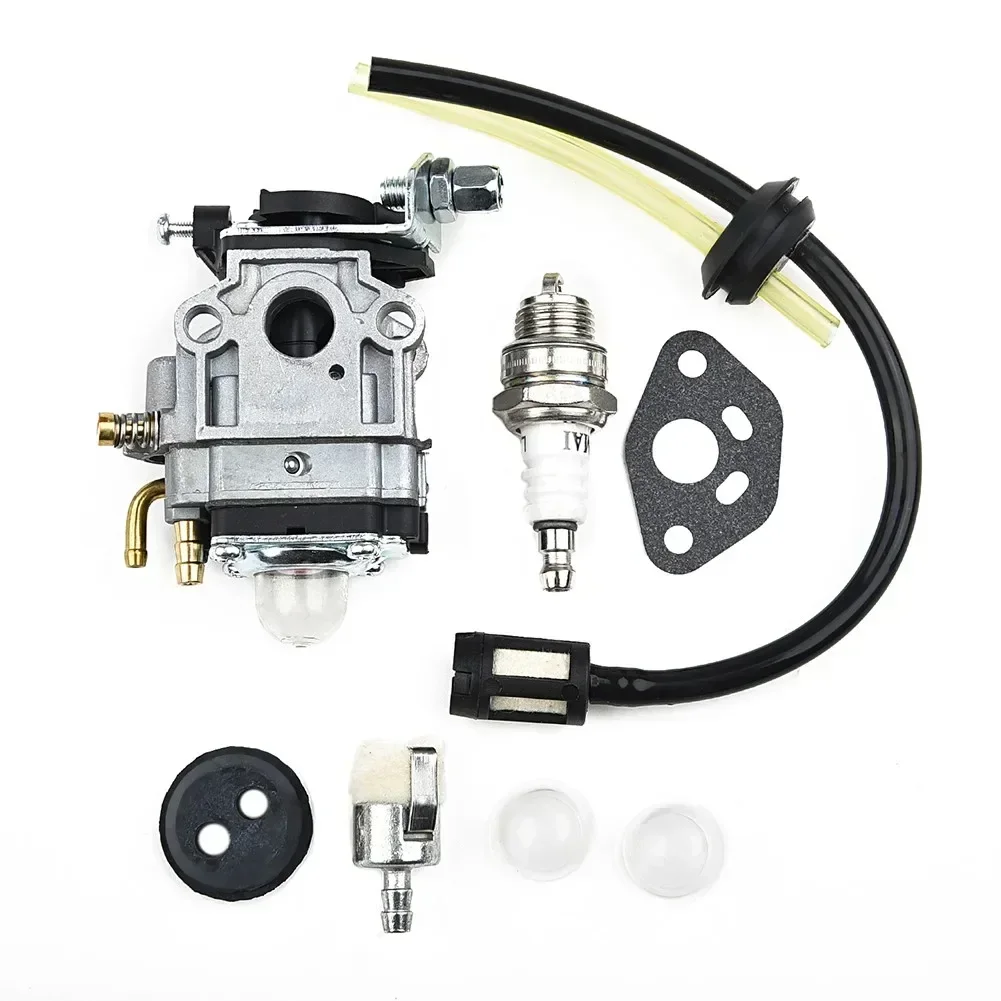 Carburetor Kits For TH23/TH26/TH34 23CC 25CC 26CC 33CC 35CC Brushcutter Spark Plug Fuel Filter Line Hose Parts Kit