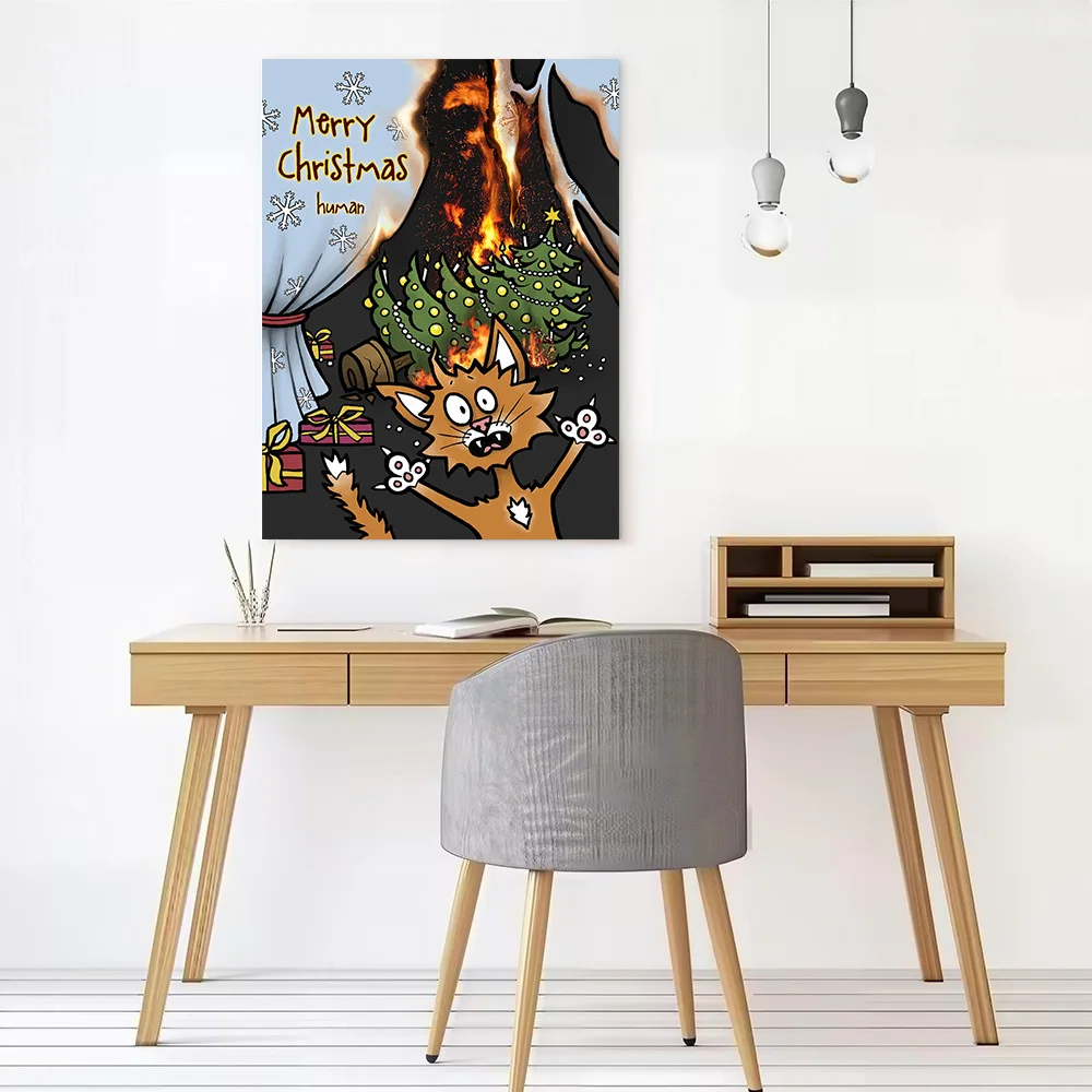 Merry Christmas Human Canvas Poster Wall Art Customizable High Quality Printed Picture for Decor Living Room Decoration Painting