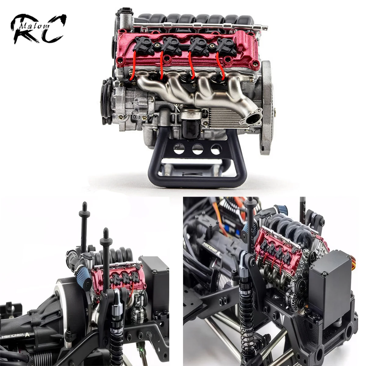 MAD V8 Combustion Engine Model Building Kits Internal  for RC Car SCX10Ⅱ Capra VS4-10 Pro/Ultra DIY Parts