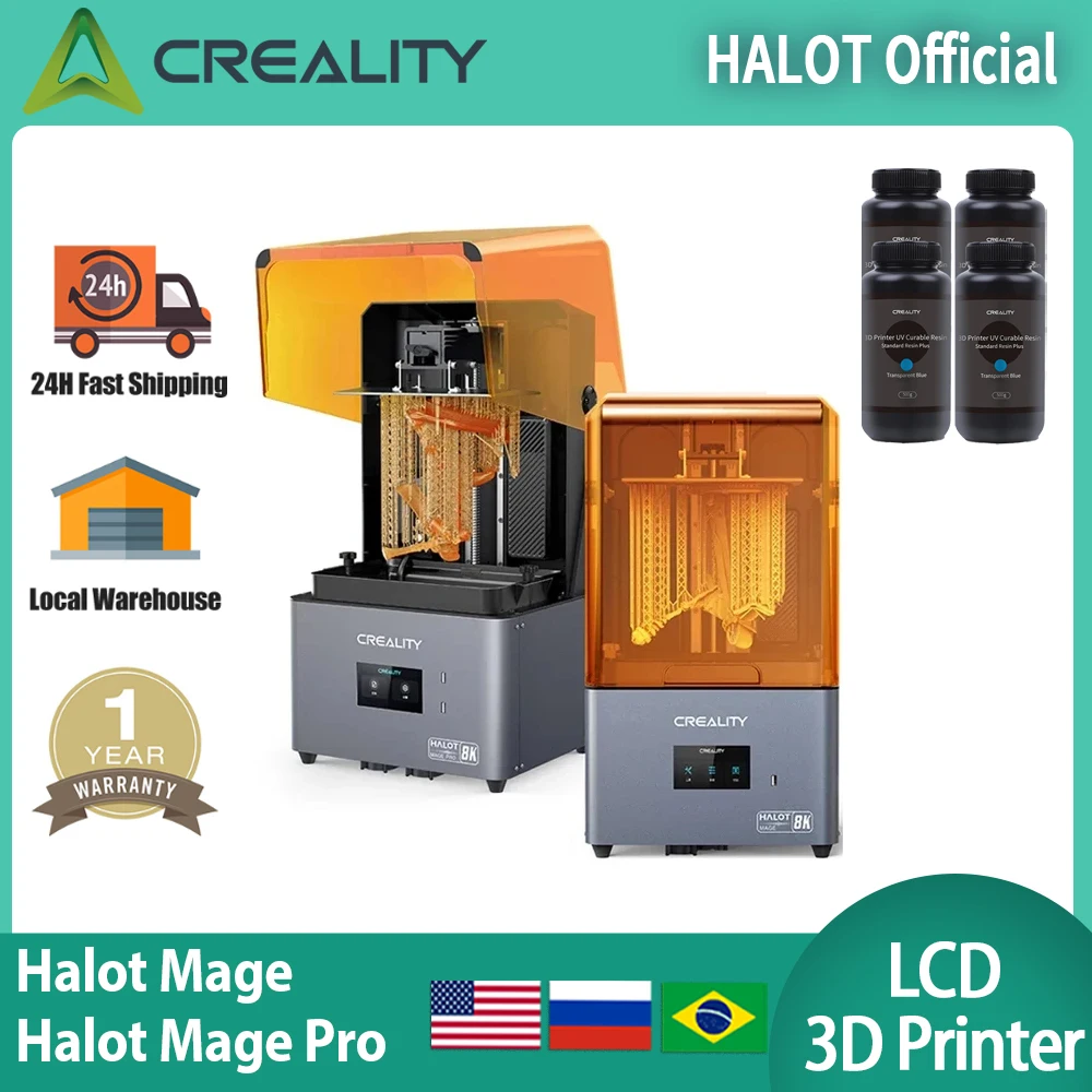 CREALITY HALOT MAGE PRO /HALOT MAGE Resin 3D Printer Speed 8K 10.3” LCD Screen High Precision 4.3