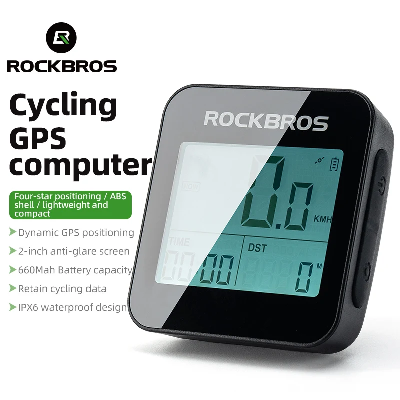 ROCKBROS Fahrrad Computer GPS Tachometer Fahrrad Wasserdichte Drahtlose Digitale Stoppuhr Radfahren Kilometerzähler MTB Rennrad Zubehör