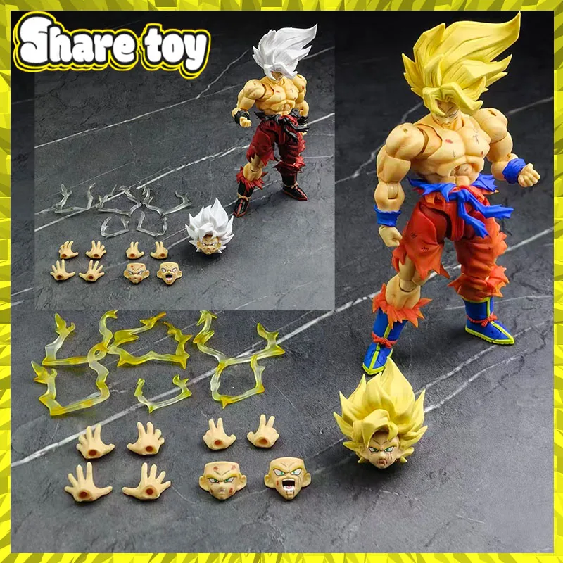 

В наличии N&T Dragon Ball SHF Super Saiyan Son Goku Battle Damaged 3.0 Body Weekly Color Подвижная аниме-фигурка модель игрушки