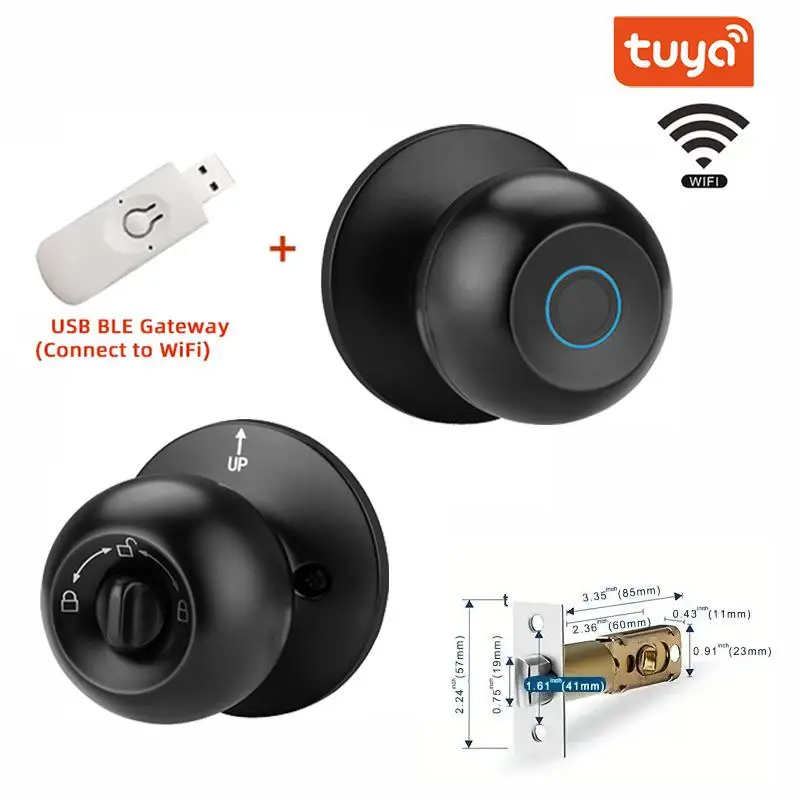 To With Tuya Biometric Fingerprint Smart Door Lock Electronic Lock Keyless Security Door Entry Home House Apartment