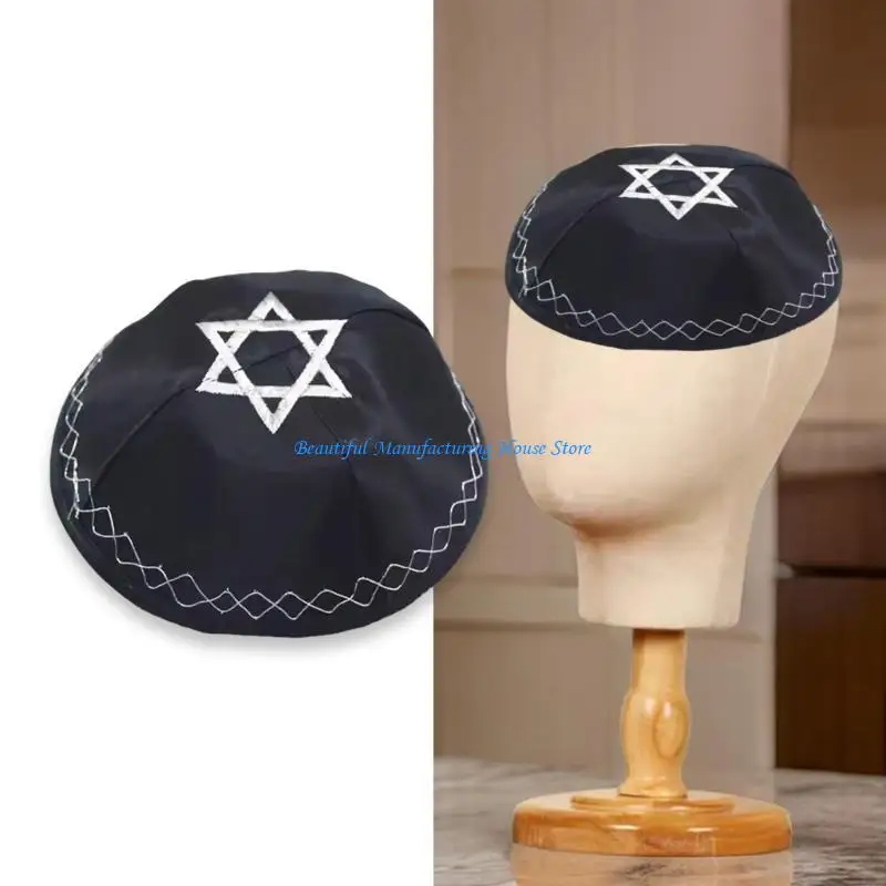 E56A Unique Ethnic Muslims Men Prayer Hat Traditional Islamic Kufi Hat for Prayer