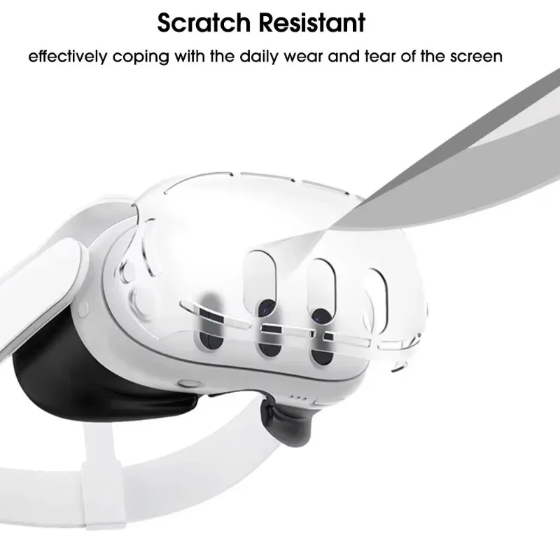 Transparent Shell Case For Meta Quest 3 VR Headset Protective Cover Camera Lens Protector Tempered Glass For Quest 3 Accessories