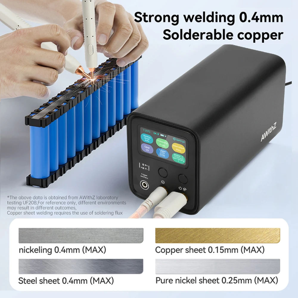 

Awithz Super Capacitor Spot Welding Machine Professional Handheld Stainless Steel Lithium Battery 18650 Nickel Sheet Welding