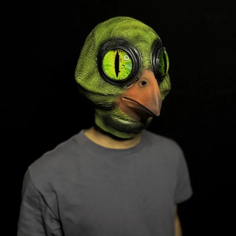 Cosplay Latex Mask Animal Parrot Owl Alien Bird Masquerade Mask Mens Halloween Fancy Dress Carnaval Party Mask Funny Headgear