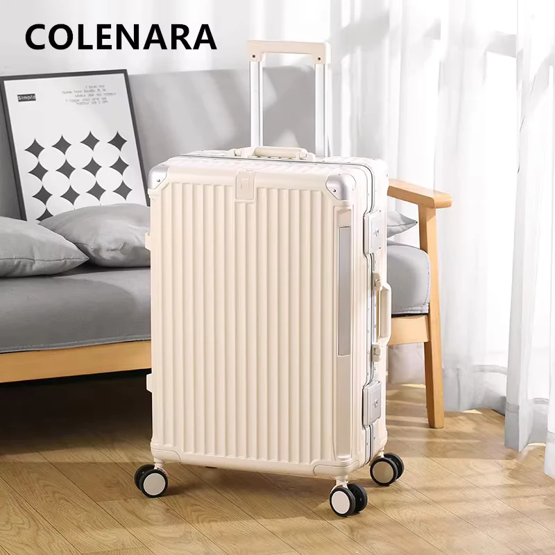 COLENARA Suitcase on Wheel Aluminum Frame Boarding Box 20