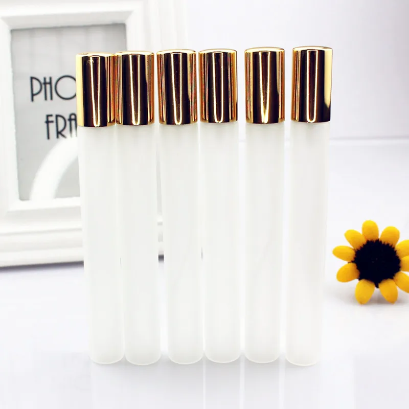 20pcs/lot 5ml 10ml 20ml Frosted Glass Spray Bottle Refillable Perfume Atomizer Mini Sample Vials Thin Glass Bottles