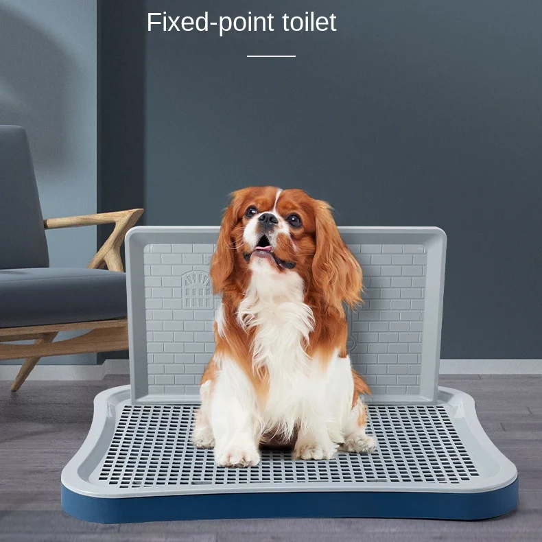 

Reusable Dog Potty for Indoo Pads Training with Pee Baffle Dog Pad with Tray, Alternative to Puppy Pad Portable Dog Litter Box