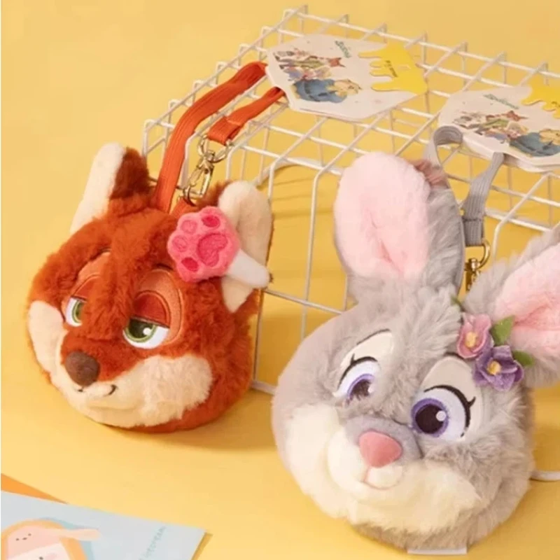 

Zootopia Judy Nick Leopard Officer Wallet Earphone Portable Mini Key Bag Disney Cute Cartoon Plush Coin Purse Girl Birthday Gift