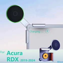 For Acura RDX 2019-2022 2023 2024 Magnetic Car Phone Holder Multimedia Screen Fixed Base Wireless Charging Stand MagSafe Mounts