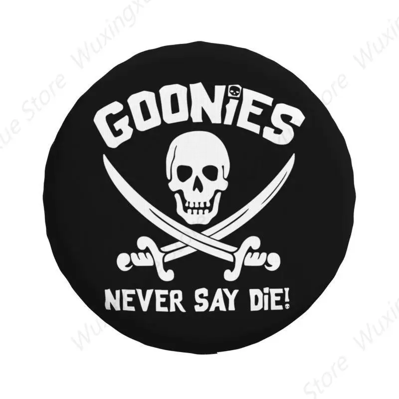 Custom Goonies Tire Cover 4WD 4x4 Trailer Gothic Skull Spare Wheel Protector for Jeep Grand Cherokee 14