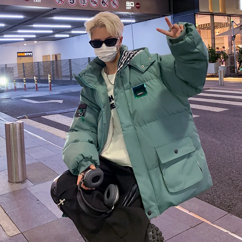 

Мужская зимняя утепленная теплая хлопковая куртка с капюшоном, модное хлопковое пальто для подростков, повседневная одежда Cleanfit