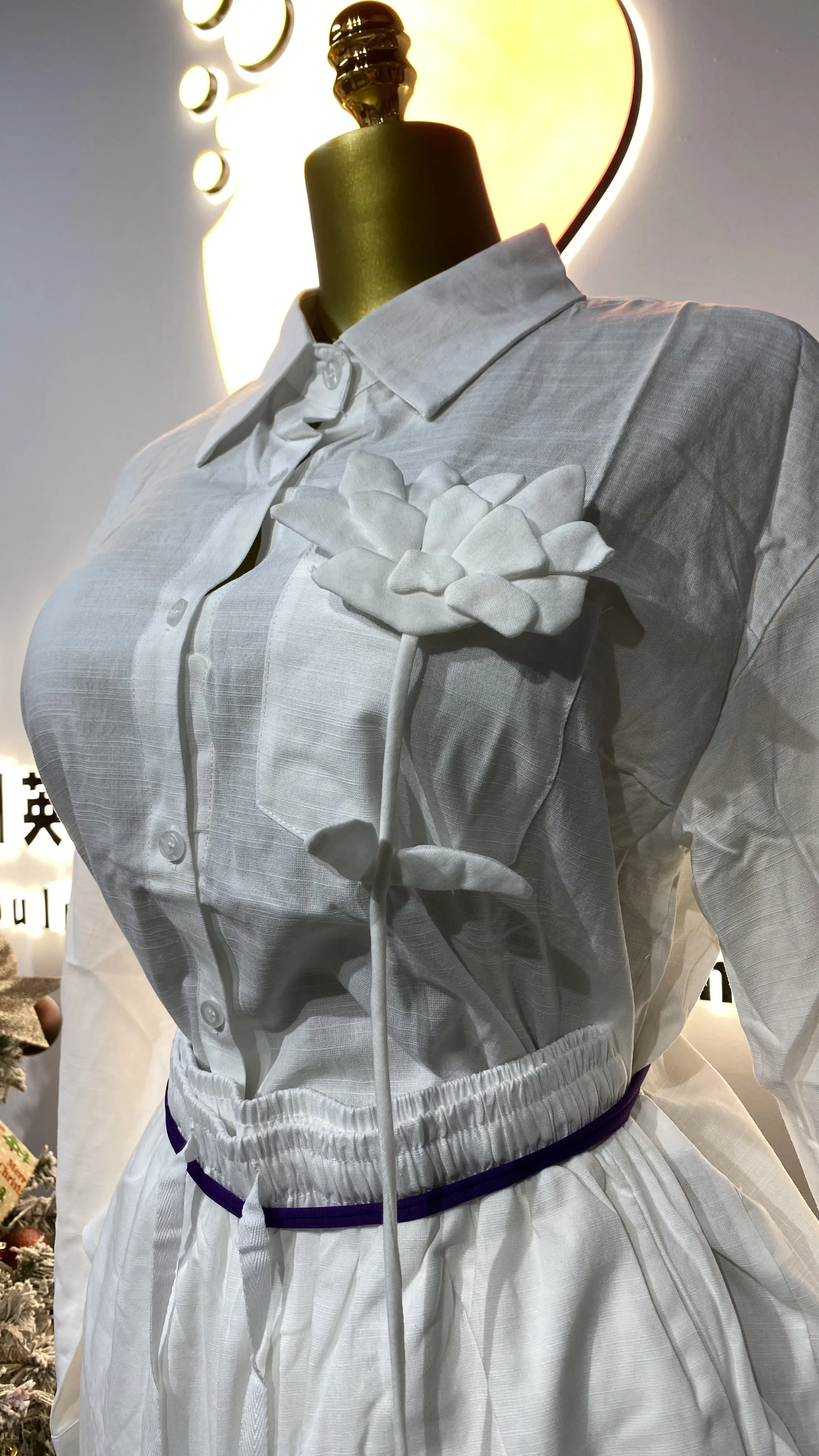 Vestido camisero de alta calidad para primavera y verano, nuevo estilo, solapa de un solo pecho, cintura imperio, informal, elegante, Party-GZMM232