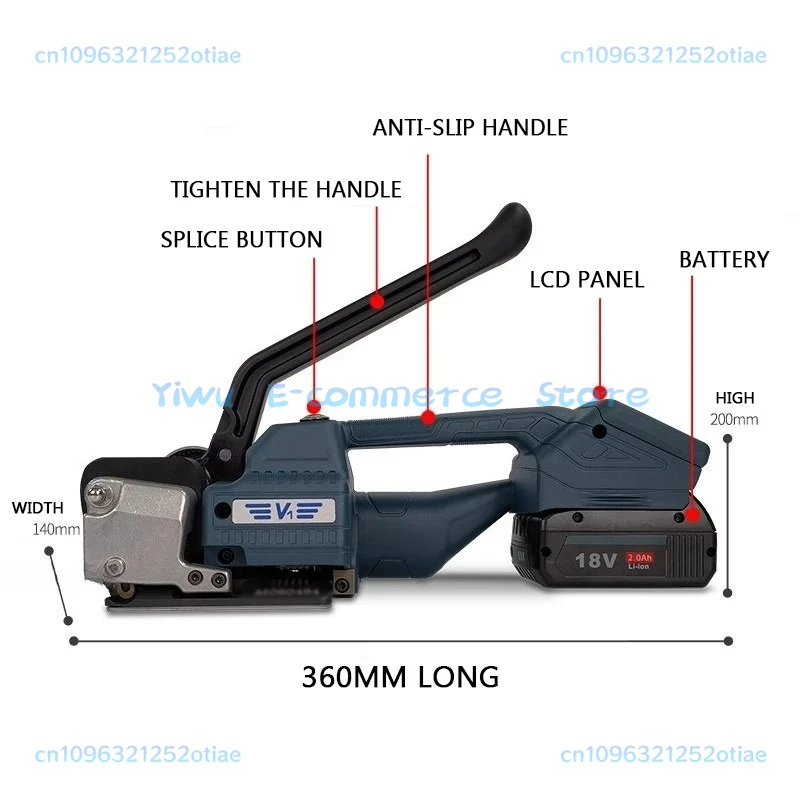 Useful V1 Hand-Operated Semi-Automatic Baling Machine Hot-Melt Plastic Steel Belt Pet Buckle-Free Tightening Portable Strapping