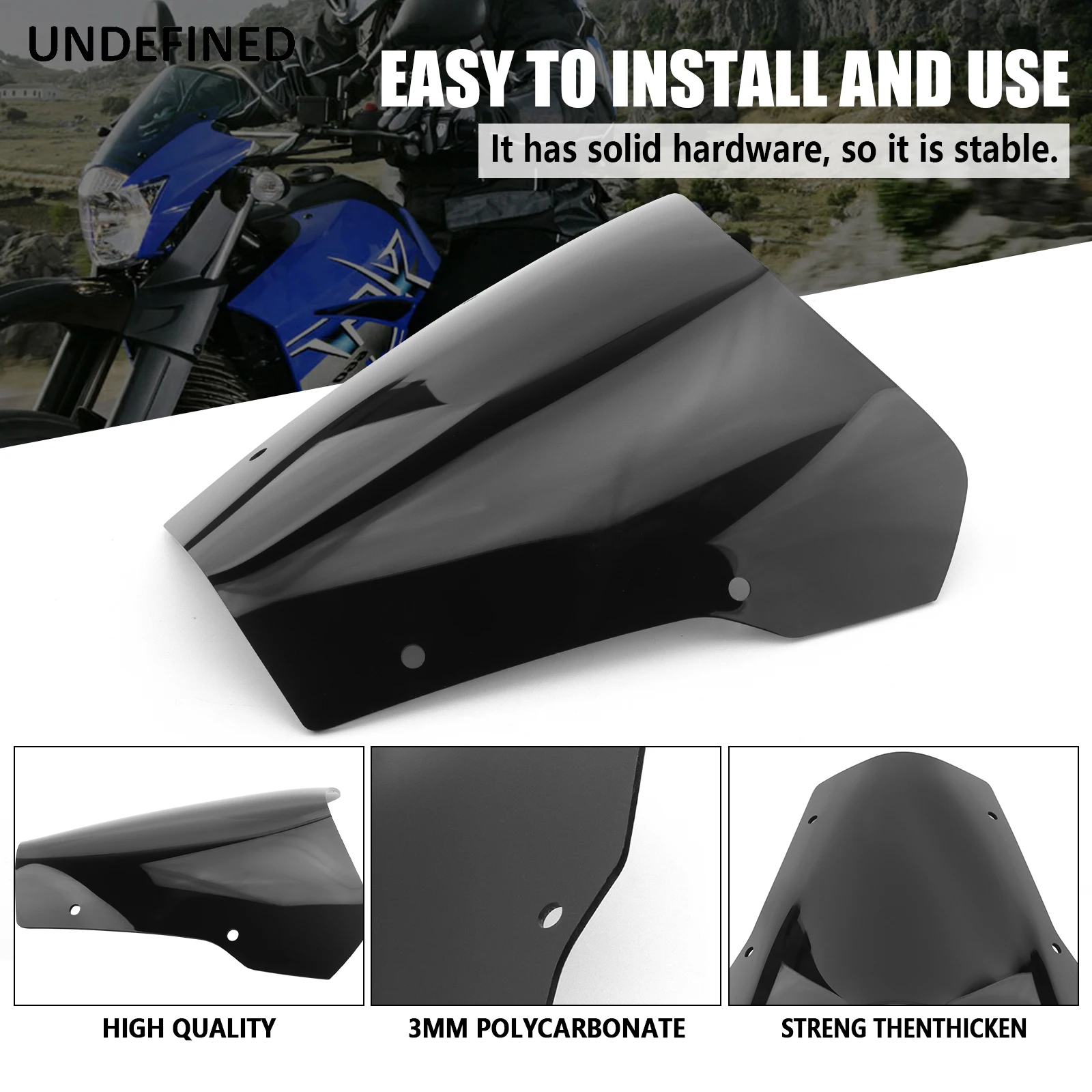 Motorcycle Windshield for Yamaha XT660 XT660R 2004-2016 XT 660 Front Wind Deflectors Odometer Viser Visor Windscreen Smoke