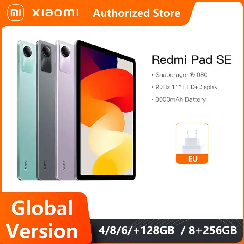 Xiaomi Redmi Pad SE Mi Tablet Global Version Snapdragon® 680 Quad speakers Dolby Atmos® 90Hz 11\