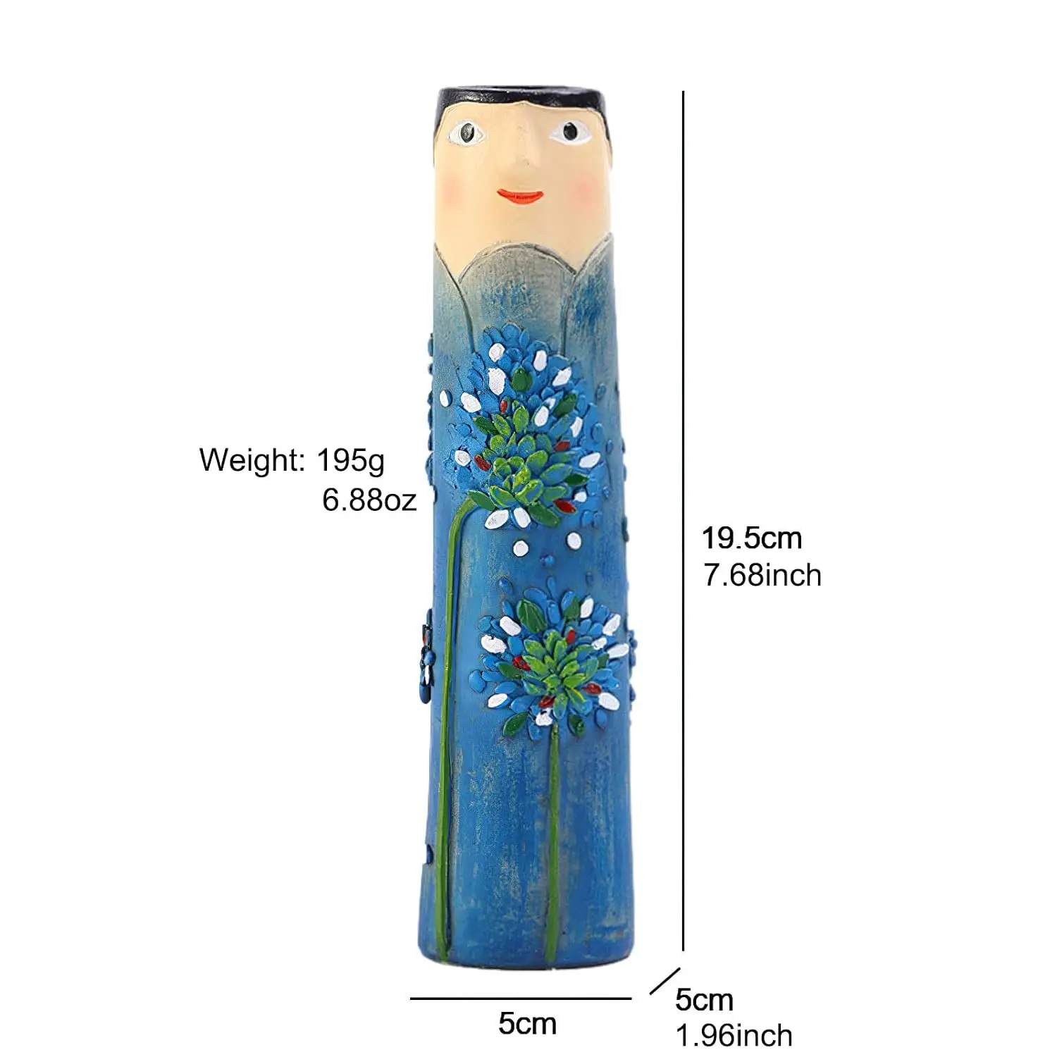 Boho Face Vase Spring Bud Vases Home Decor Flower Plant Holder Bathroom Shelf Living Room Wedding Centerpieces, Customized