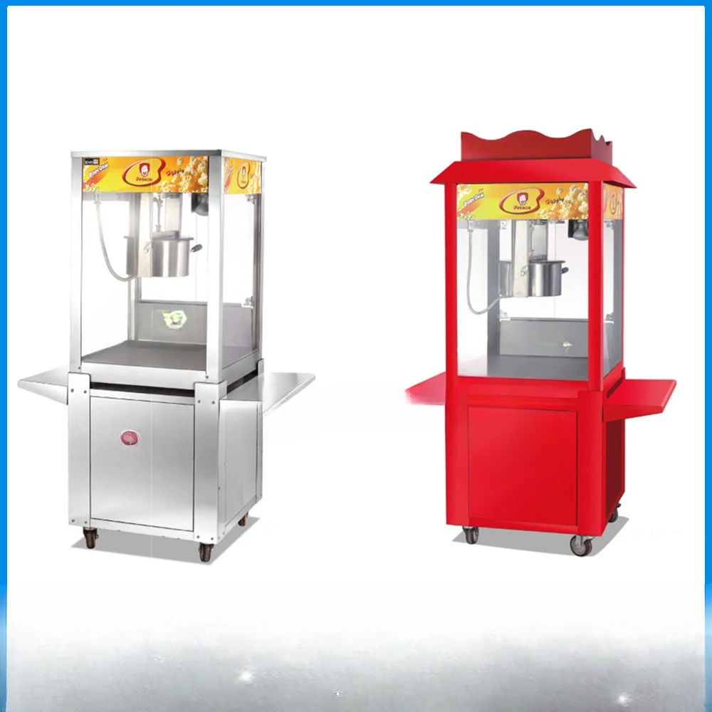 Top Quality flavored popcorn machine with cart make pop corn easy