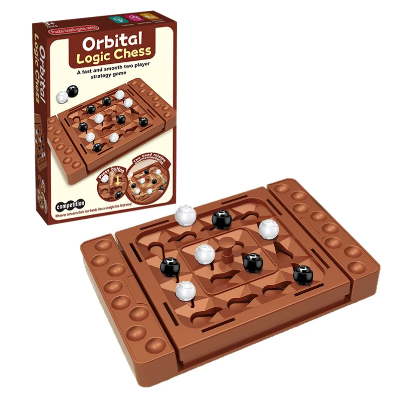 

Parent child interactive touch flip black and white chess ornament