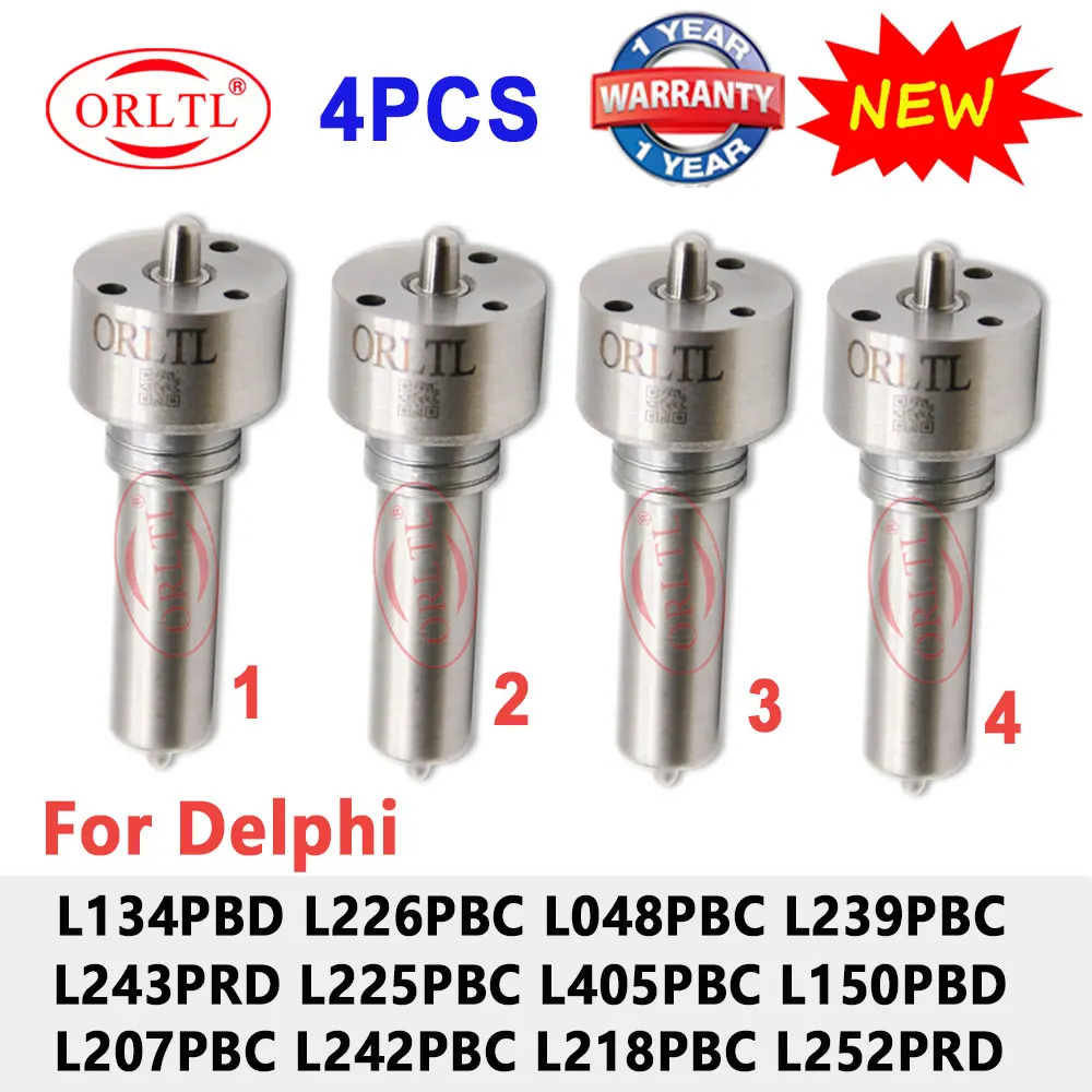 L134PBD L226PBC L048PBC L239PBC Injector Nozzle L243PRD L225PBC L405PBC L150PBD for Delphi L207PBC L242PBC L218PBC L252PRD 4 PCS