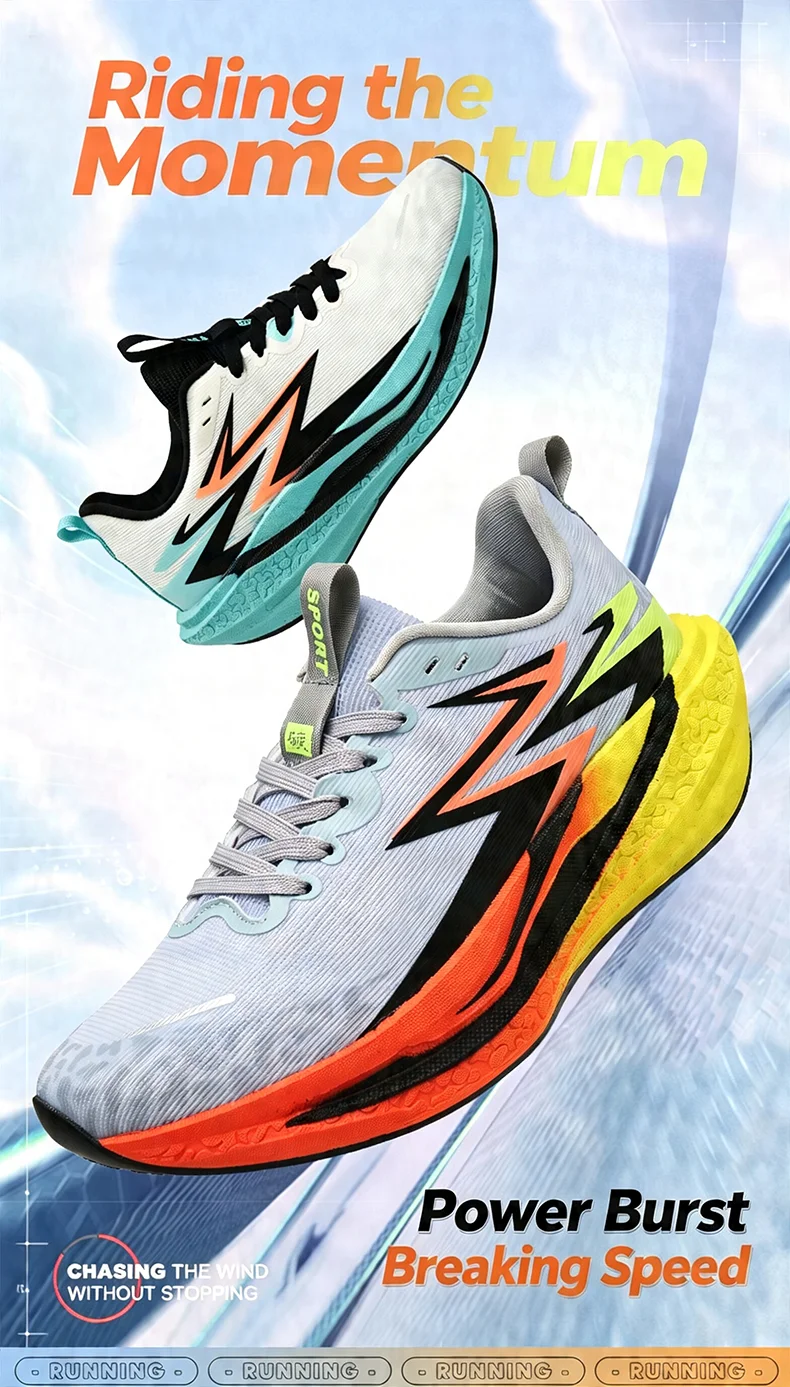 Neue Sportschuhe für Männer Leichte Laufschuhe mit Carbonplatte Atmungsaktive Mesh-Sneaker für Marathonrennen und Leichtathletik-Training – Detail 2