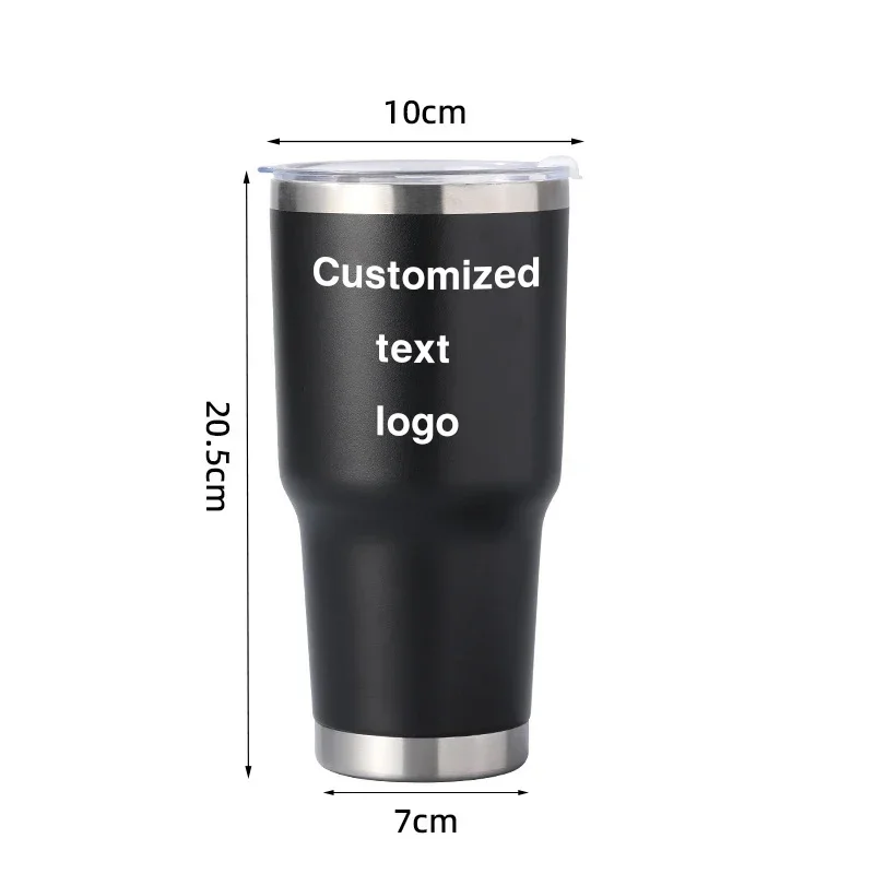 Cute Cartoon Panda 30 oz Car Ice King Beer Cup 304 Stainless Steel Customizable Text and Image LOGO