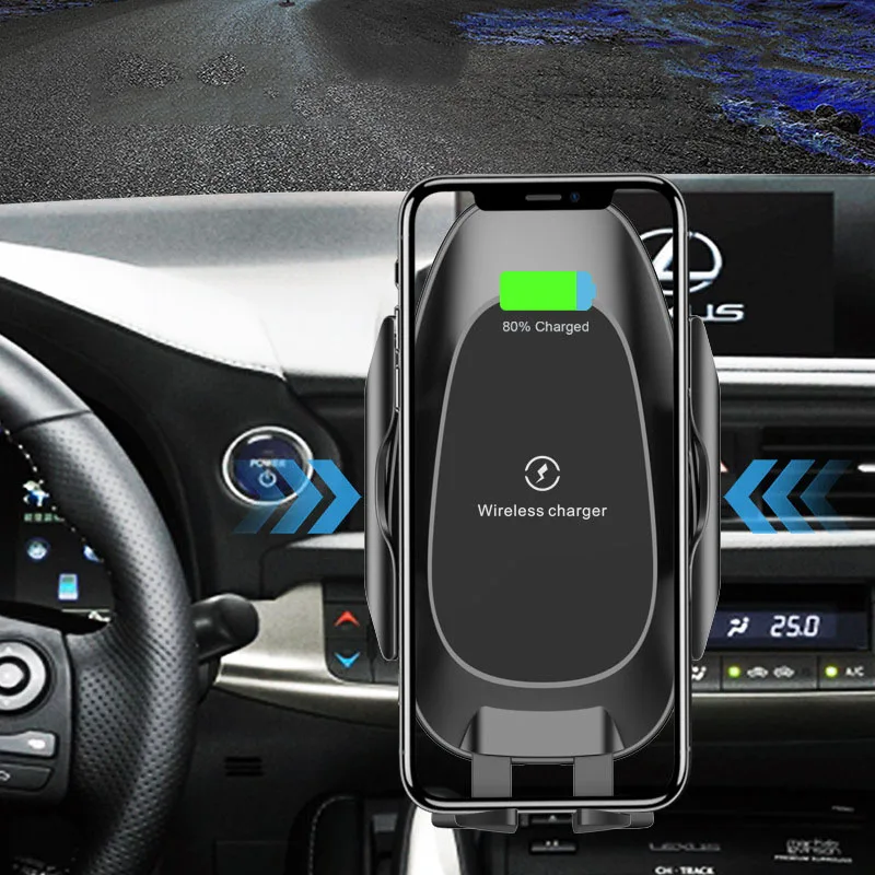 Mobile Wireless Charger Fast Charging+automatic Induction Suction Cup+air Outlet Mobile Phone Holder Car Accessories