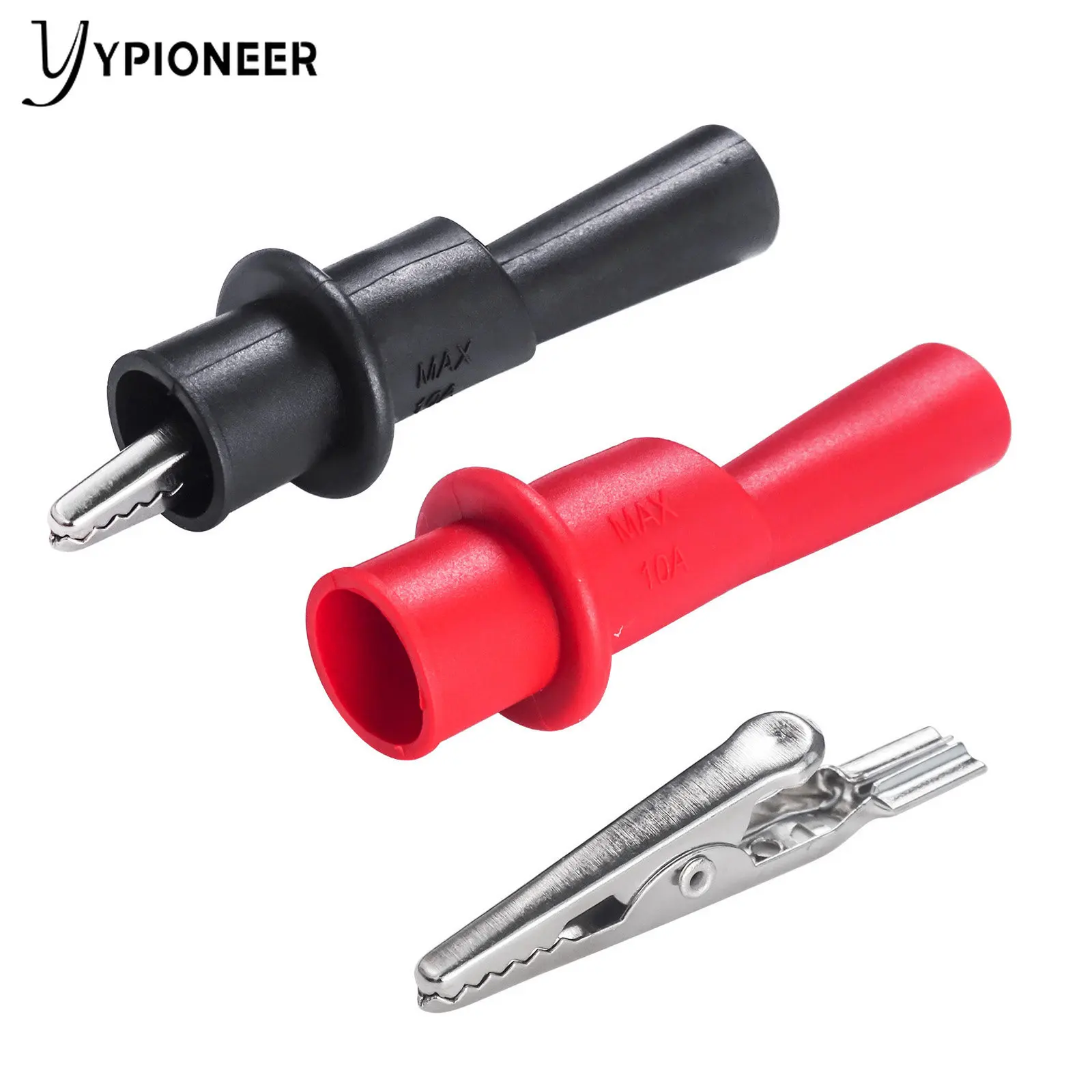 YPioneer-Kit de cables de prueba P1502B, multímetro Universal con pinzas de cocodrilo de empuje para pruebas eléctricas