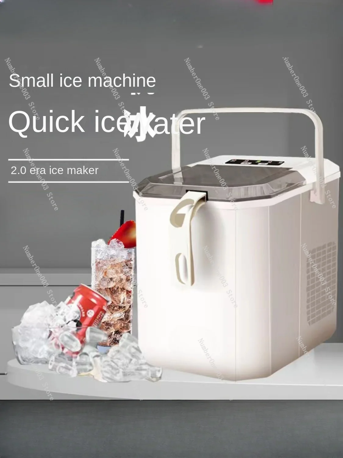 

Household 15kg Outdoor Small Dormitory Students Mini Automatic Small Ice Cube round Ice Maker