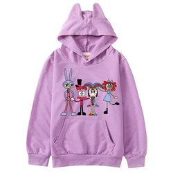 2024 New Game Amazing Digital Circus Hoodie Kids Jax Pamni Sweatshirt Girls Long Sleeve Outwear Boys Casual Coats Unisex Clothes