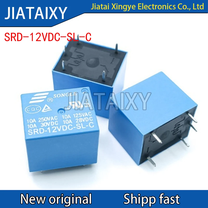 

100Pcs/Lot SRD-03VDC-SL-C SRD-05VDC-SL-C SRD-24VDC-SL-C SRD-12VDC-SL-C 3V 5V 6V 9V 12V 24V 48V Relay 10A 250V