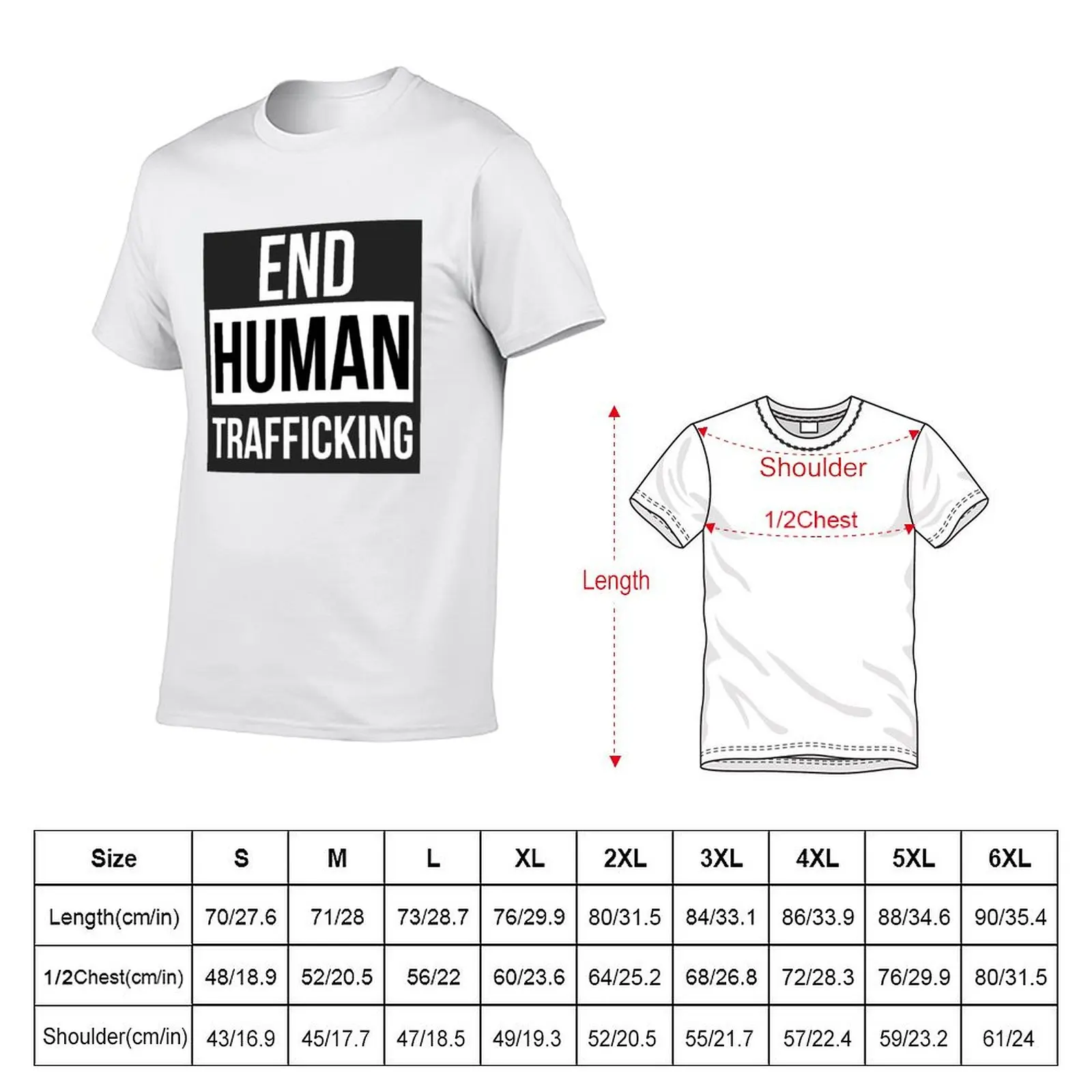 End Human Trafficking T-Shirt Urban Casual Loose Fit Tee